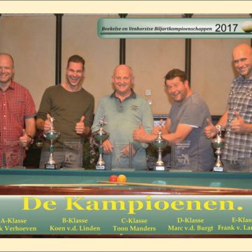 Biljart kampioenschappen 7 t/m 14 oktober