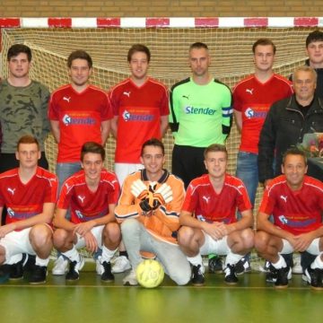 Zaalvoetbalteam Midi Centrum Stender in het nieuw