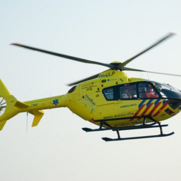 Frontale botsing, traumahelikopter ingezet