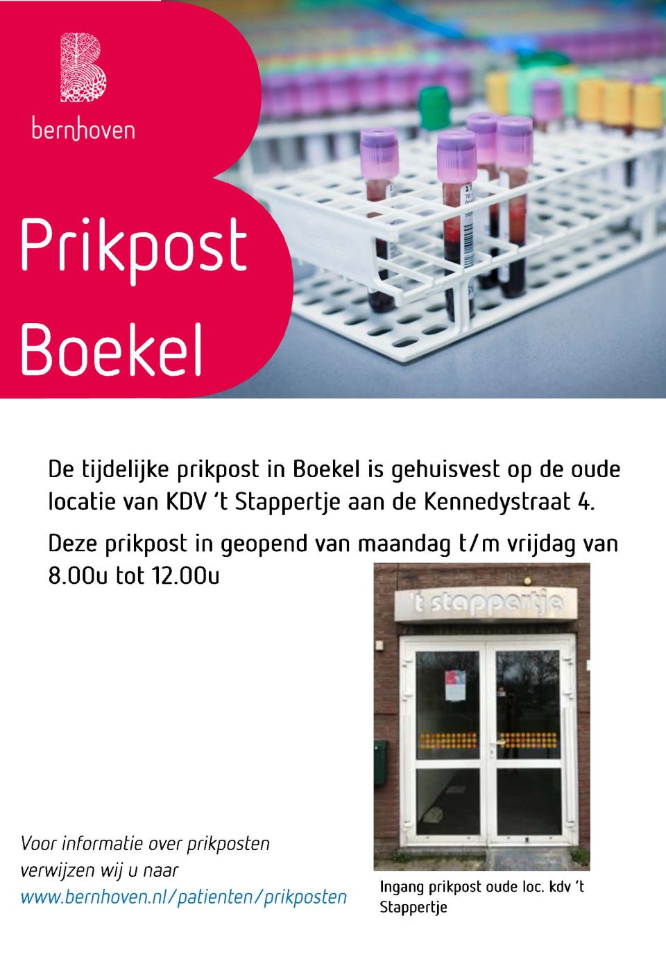 Tijdelijke prikpost Boekel
