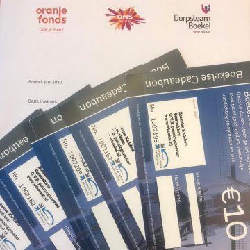 Een hart onder de riem namens Dorpsteam Boekel en Ons Welzijn