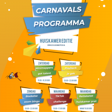 Carnavalsprogramma 2021: C.v. de Vliegenmeppers