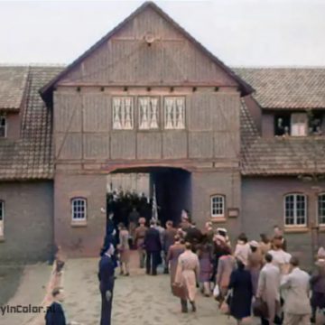 Filmbeelden van herdenking 1946 in Vught nu in kleur