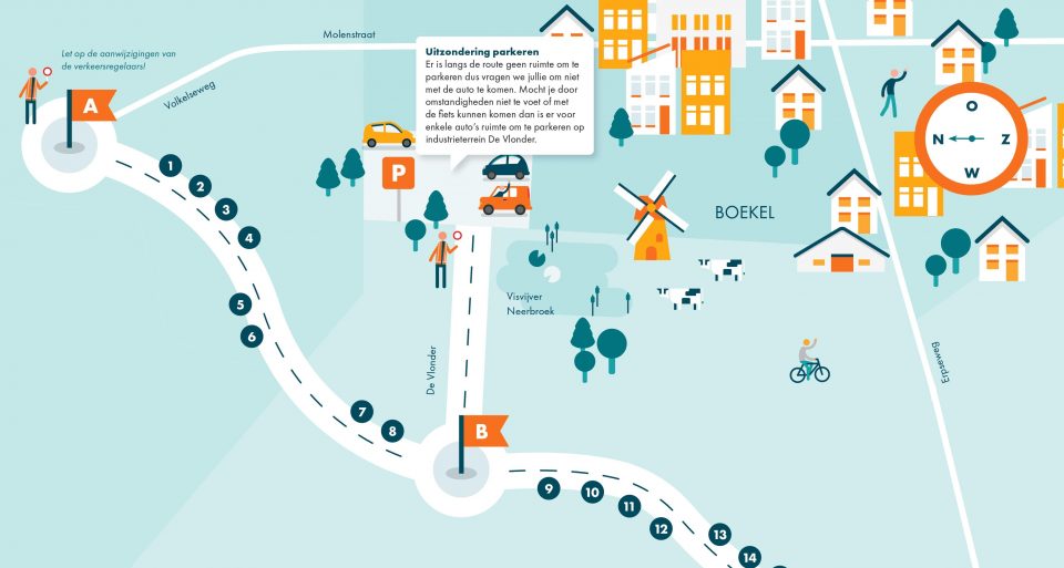 Rondje randweg Boekel met speurtocht