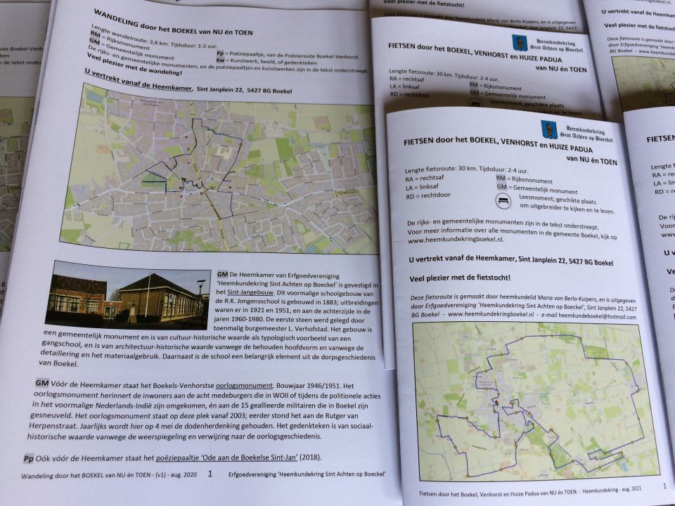 Wandel- en fietsroute weer verkrijgbaar bij Heemkamer