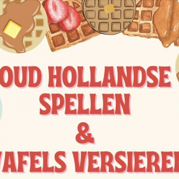 Oud Hollandse spellen en wafels versieren in de Basement