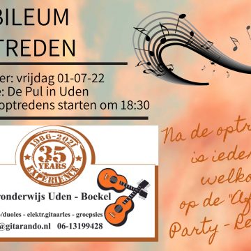 Jubileumoptreden Gitarando Gitaaronderwijs Uden-Boekel