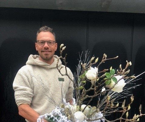 Kerstdemonstratie bloemschikken