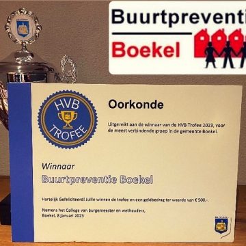 HVB-trofee winnaar Buurtpreventie Boekel