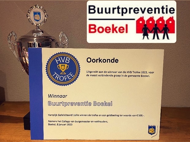 HVB-trofee winnaar Buurtpreventie Boekel