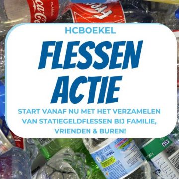 Statiegeldflessen actie Hockeyclub Boekel