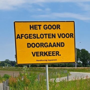 Handhaving wegafsluiting Het Goor