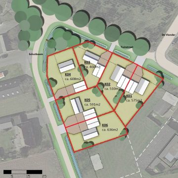 Uitgifte bouwgrond nieuwplan Tuinstraat Boekel