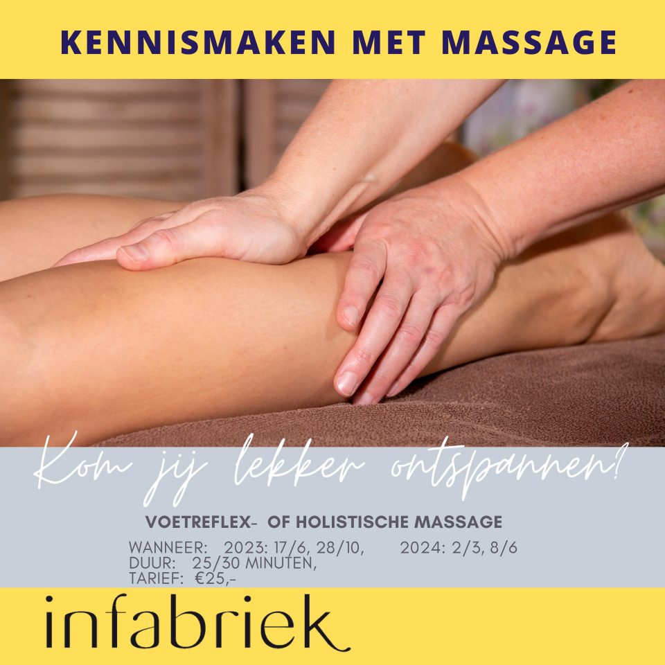 Kom kennis maken met voetreflex- en holistische massage