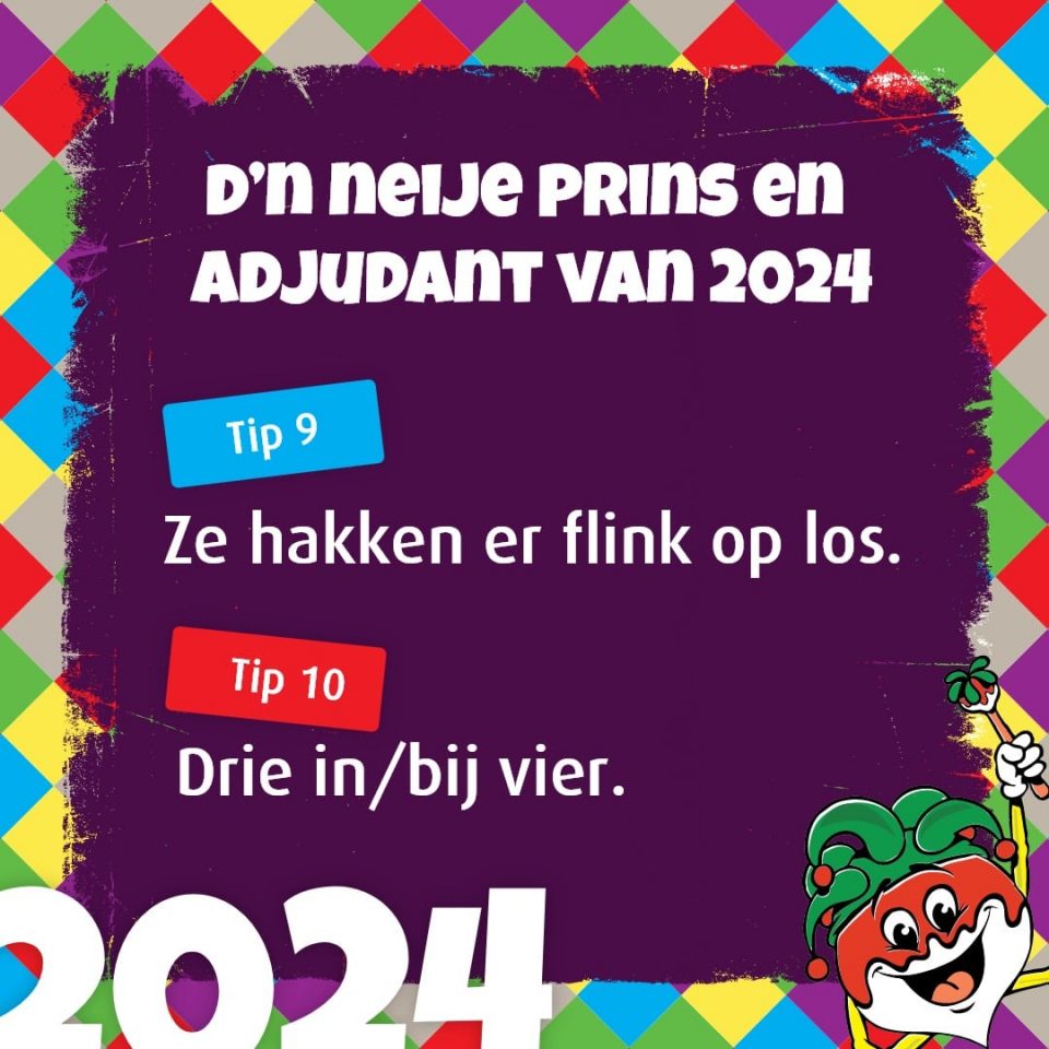 De tips die leiden naar de nieuwe Prins van de Knöllekes