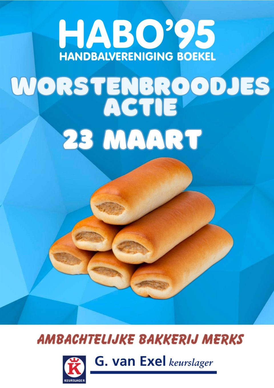 Worstenbroodjes actie Habo’95 – 23 maart 2024