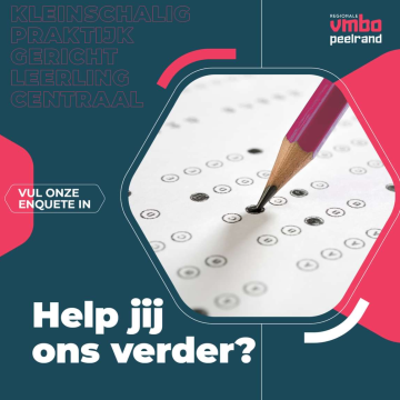VMBO Peelrand aan alle ouders: vul onze enquête in!