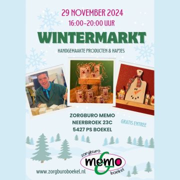 Wintermarkt bij Zorgburo MeMo: kom en geniet!
