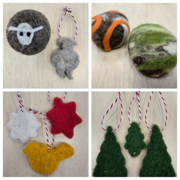Doe mee in De Vooruitgang: kerstversiering maken van schapenwol