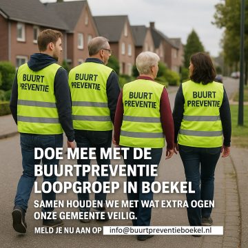 Oproep loopgroep Buurtpreventie Boekel