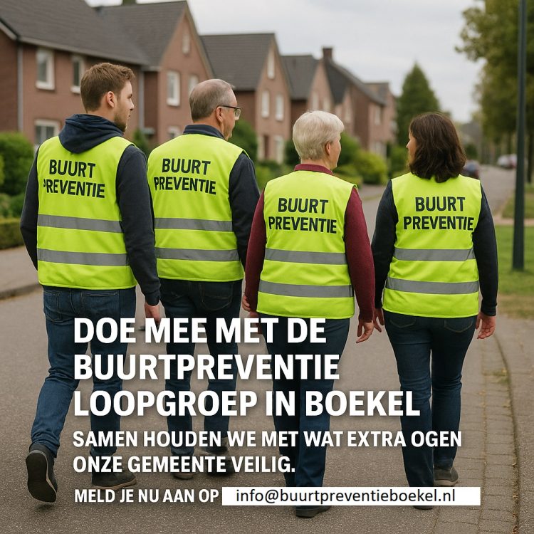 Oproep loopgroep Buurtpreventie Boekel