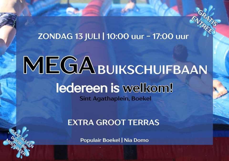 Mega buikschuifbaan in Boekel