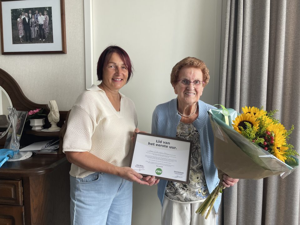 Felicitaties 50 jaar lidmaatschap CDA