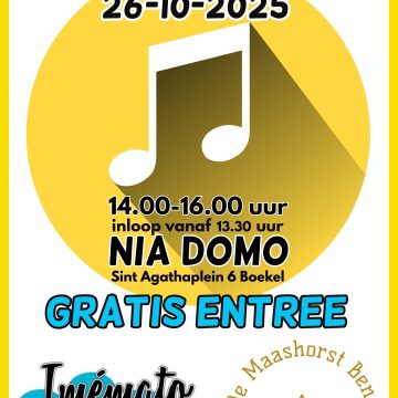 Aanstaande zondag gratis concert in Nia Domo