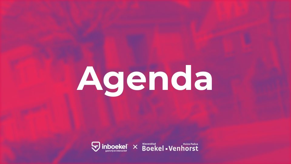 Staat jouw evenement al op de inBoekel kalender?