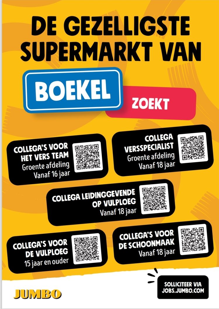 Vacature: Jumbo Boekel zoekt nieuwe collega’s!