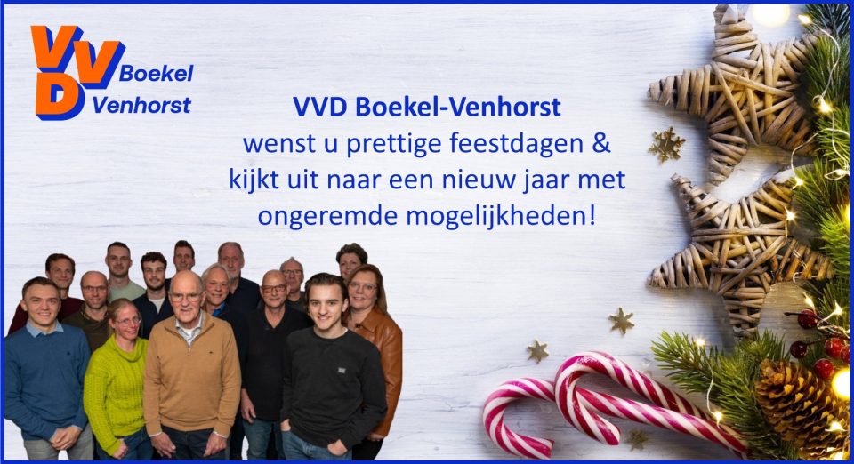 VVD Boekel-Venhorst wenst u prettige feestdagen!