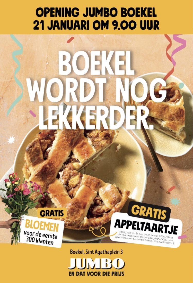 Nieuwe Jumbo verwelkomt Boekel met openingsactie