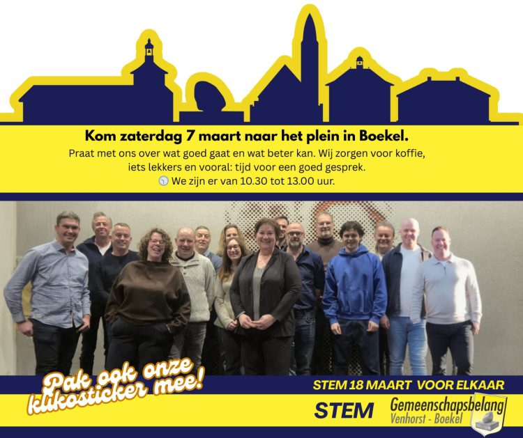 Gemeenschapsbelang Venhorst – Boekel in gesprek op het plein