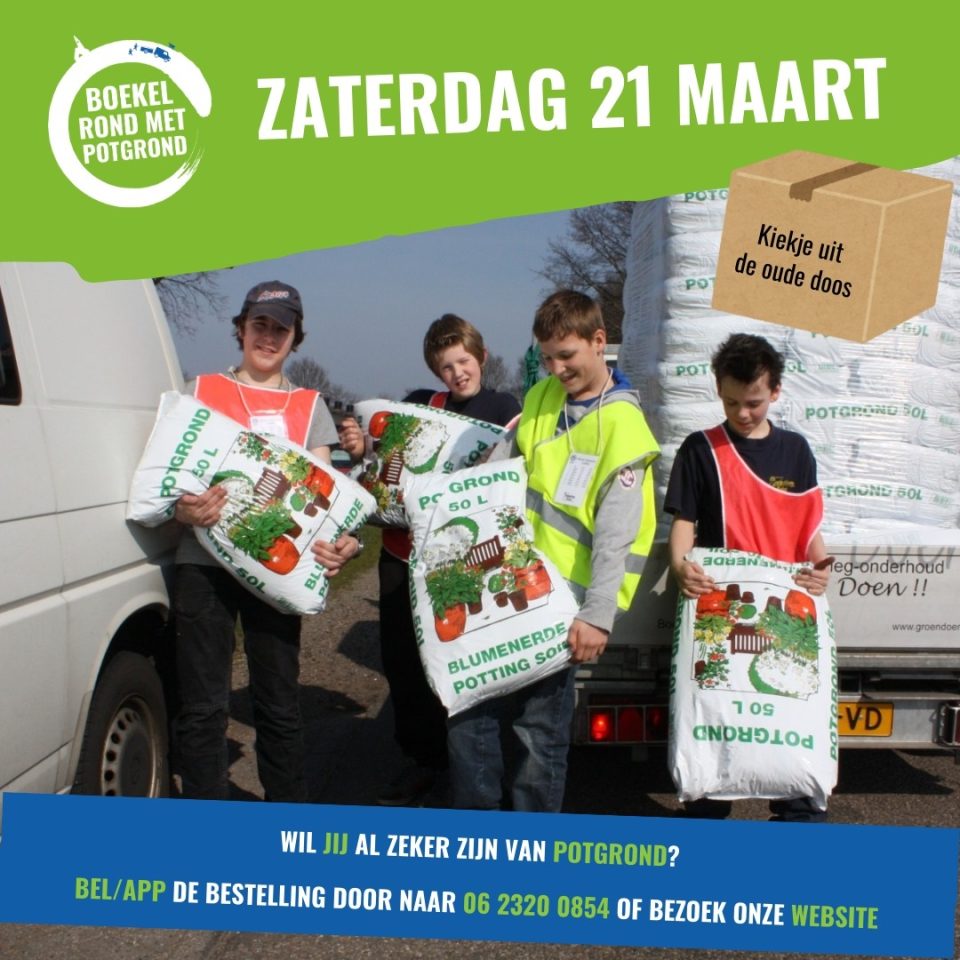 Scouting Boekel rond met potgrond