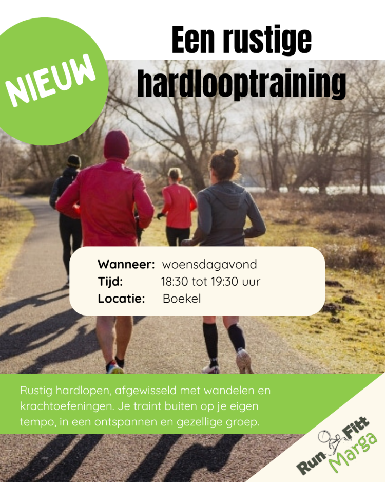 Rustige hardlooptraining – start 20 mei!