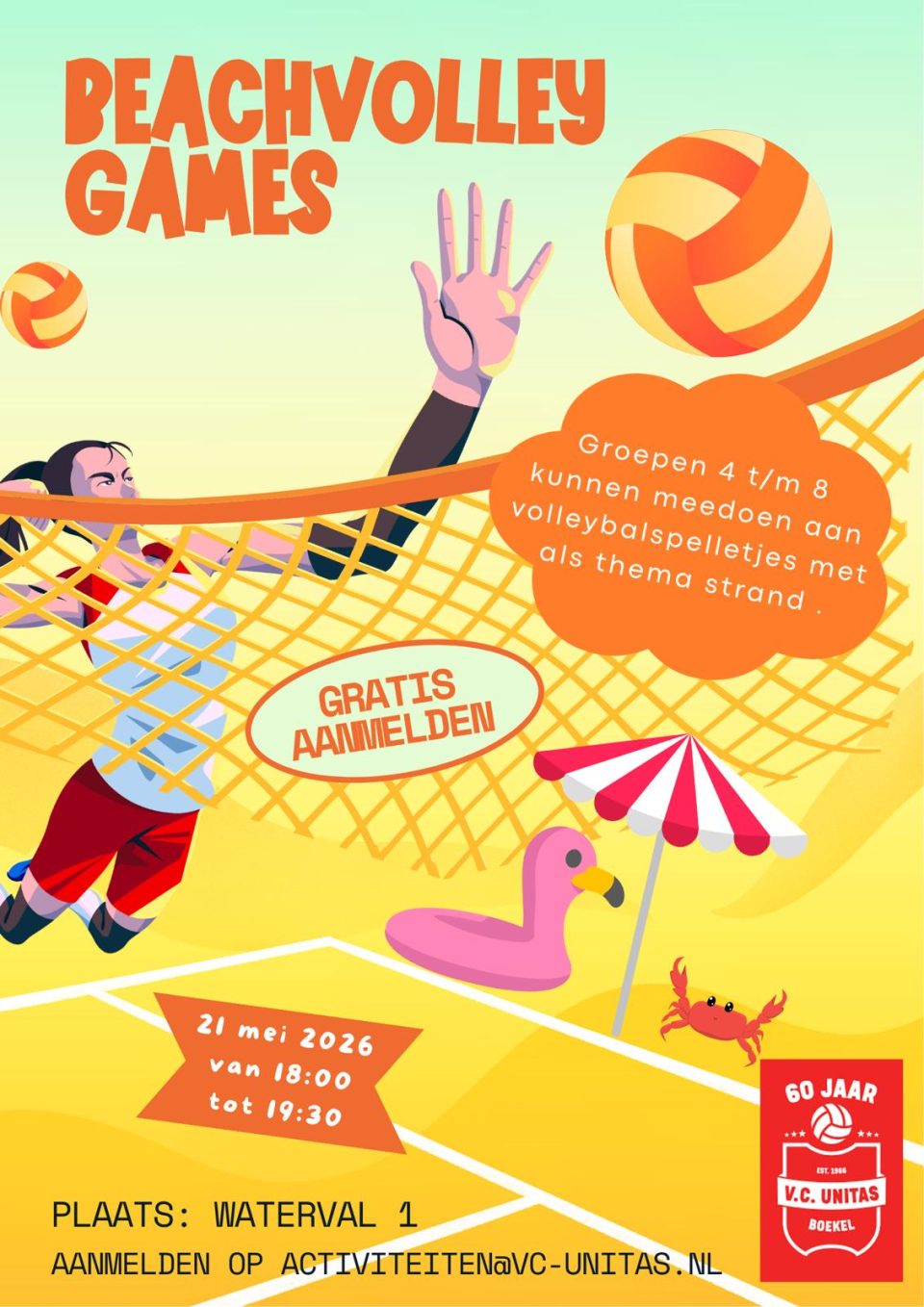 Beachvolleybalplezier voor kinderen