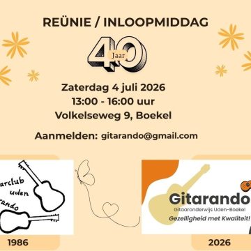 Gitarando Uden-Boekel stopt na 40 jaar: feest en reünie