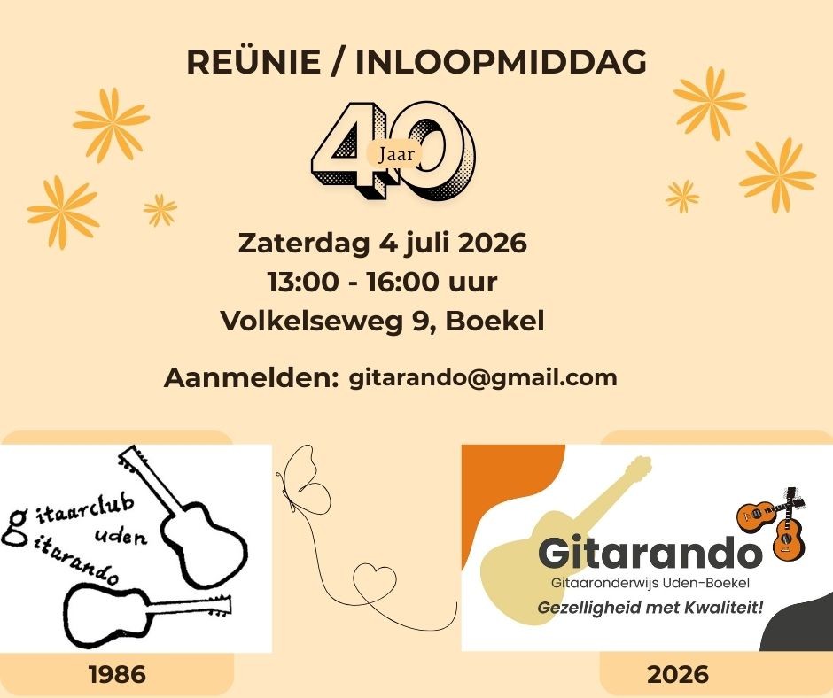 Gitarando Uden-Boekel stopt na 40 jaar: feest en reünie