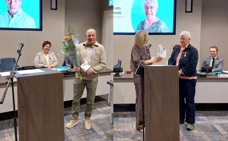 Afscheid van zeven raadsleden, twee bekroond met Koninklijke onderscheiding