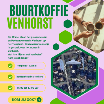 Buurtkoffie Venhorst Preventieteam Dorpsteam en Peelrand Wonen