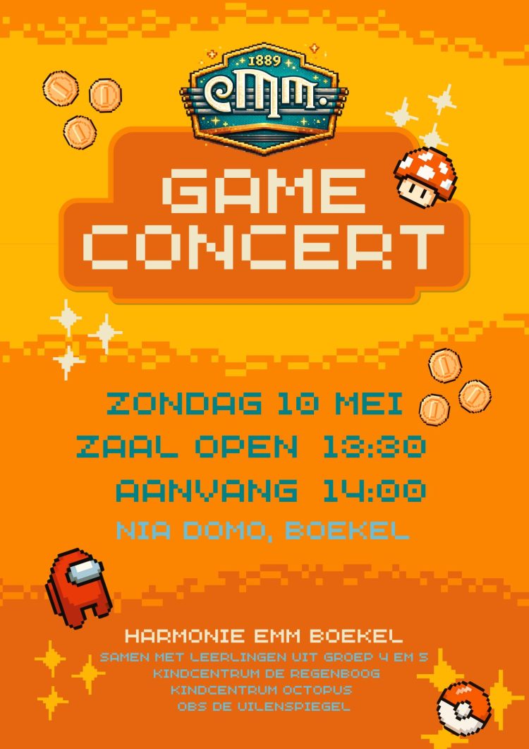 Gameconcert Harmonie EMM in samenwerking met schoolleerlingen