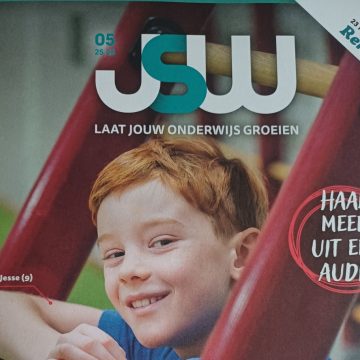 Op de cover bij Vakblad JSW (Jeugd in School en Wereld)