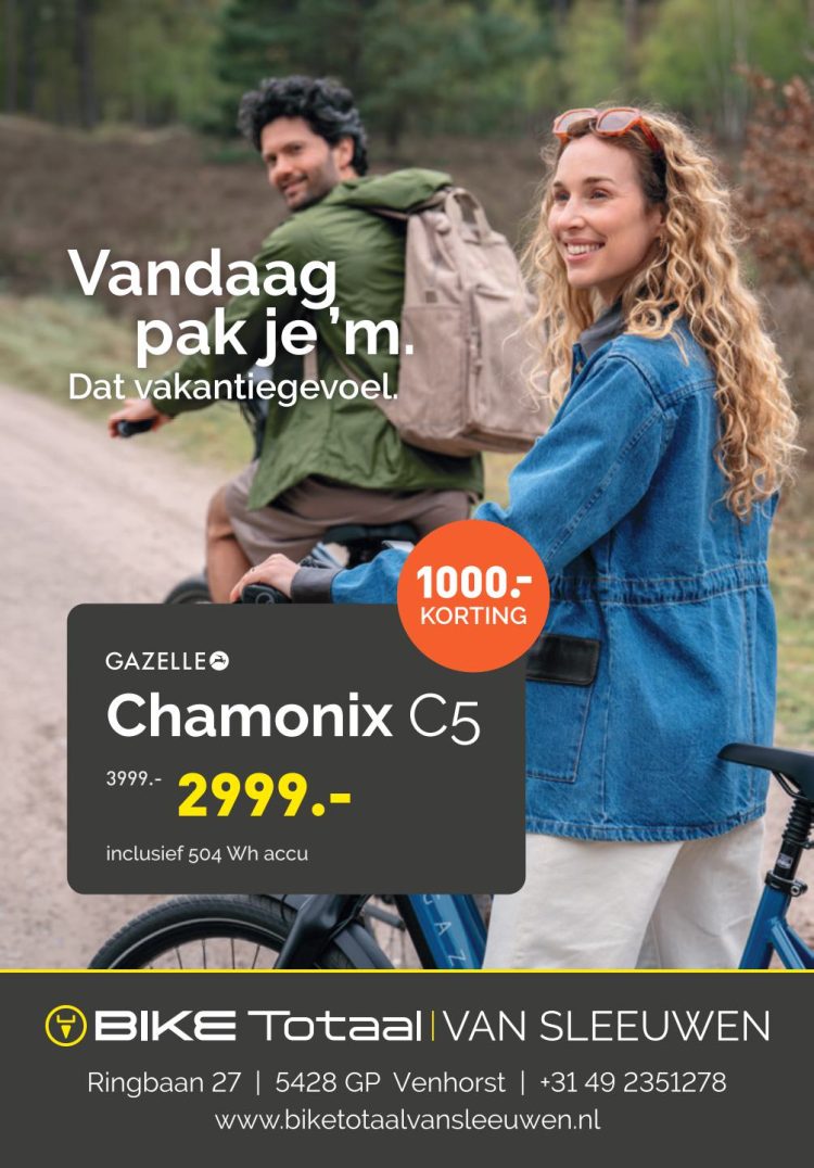 Gazelle Chamonix C5 actie bij Bike Totaal Van Sleeuwen